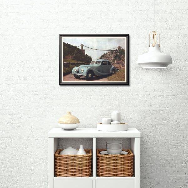 Bristol Cars - Car Enthusiast Classic British Automobile Art Print, Man Cave Decor, Vintage English Car Wall Art