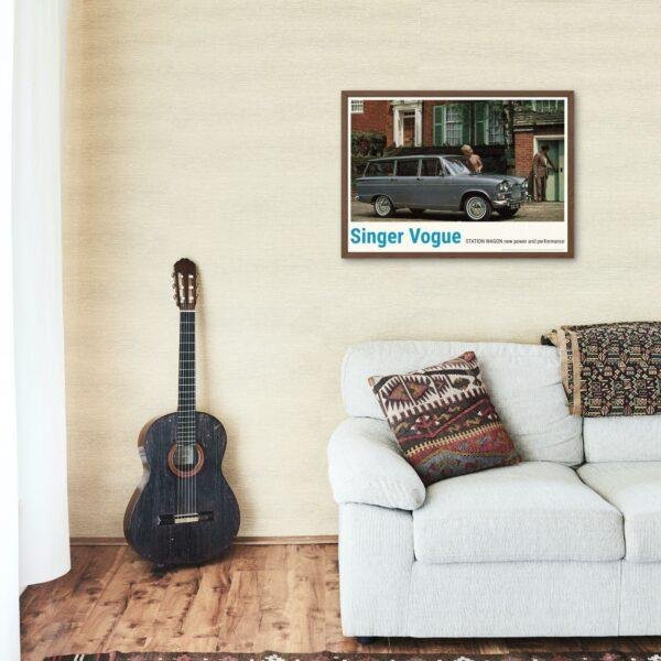 Singer Vogue Station Wagon Printable Art, Singer Cars, Classic Cars, Automobile Art, Vintage Car Wall Decor