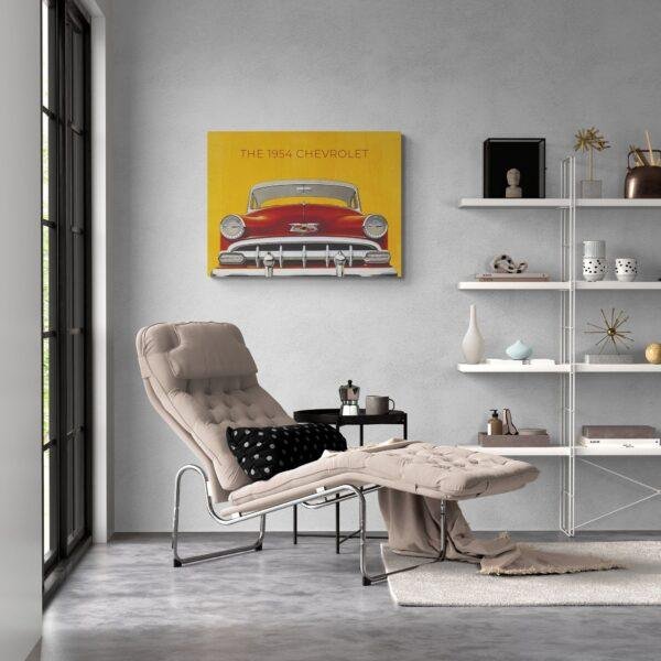 1954 Chevy Bel Air - Car Enthusiasts, Retro Automobile Poster, General Motors