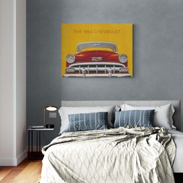 1954 Chevy Bel Air - Car Enthusiasts, Retro Automobile Poster, General Motors