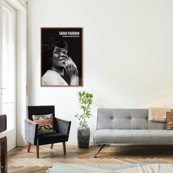 Sarah Vaughan Jazz Poster: The Divine One, Music Room Decor