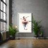 Customizable Ballet Wall Decor, Personalized Gift for Your Beloved Player, Metal Frame or Print Only