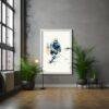 Customizable Hockey Wall Decor, Personalized Gift for Your Beloved Player, Metal Frame or Print Only