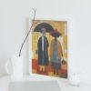 Clementine Hunter: Two Women, framed poster – naive artists folk art, a celebration of friendship and Southern culture for your home