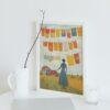 Clementine Hunter: Washing Day, framed poster – naive artists folk art, perfect for Louisiana-inspired decor and unique wall display