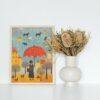 Clementine Hunter: Rainfall, framed poster – naive artists folk art, bring the charm of Louisiana landscapes to your wall decor