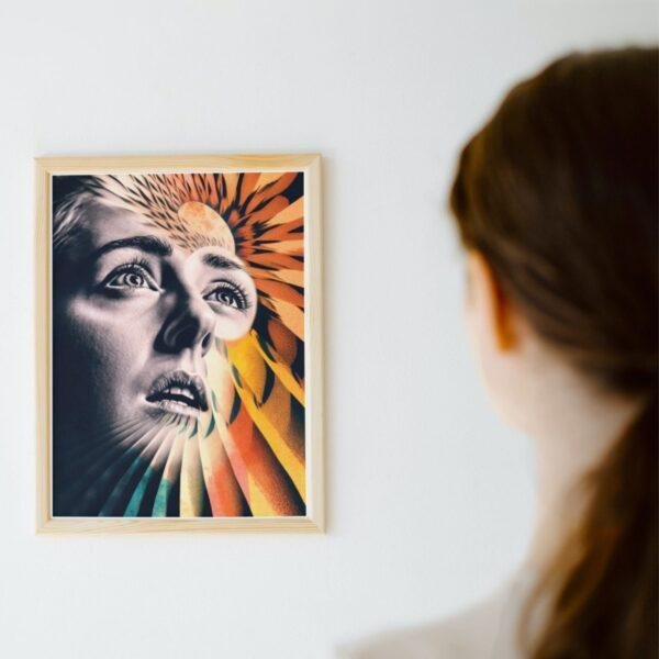Celestial Inquiry - Explore the World of Surrealism Art - Dive into Reimagined Man Ray Masterpieces