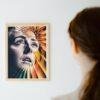 Celestial Inquiry - Explore the World of Surrealism Art - Dive into Reimagined Man Ray Masterpieces