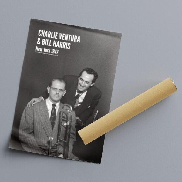 Charlie Ventura & Bill Harris Jazz Poster: A Unique Music Gift | Ideal for Elevating Your Living Room Decor