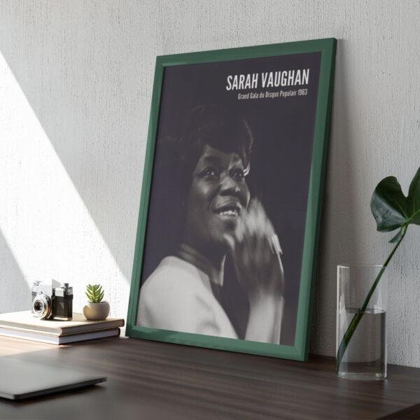 Sarah Vaughan Jazz Poster: The Divine One, Music Room Decor