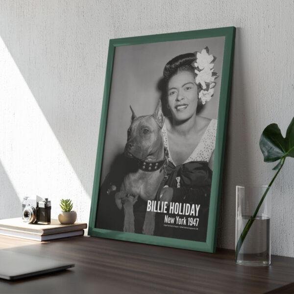Billie Holiday Jazz Music Poster - Downbeat Club, 52nd Street NYC, 1947