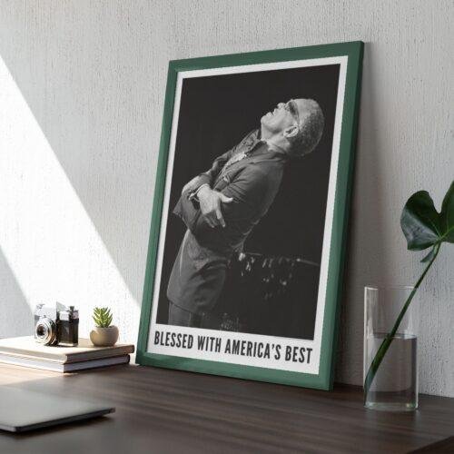 Ray Charles Poster - 1970's soul music, Concert Poster, North Sea Jazz Festival 1983, Rhythm and Blues, Music Legend, Gift for Musicians