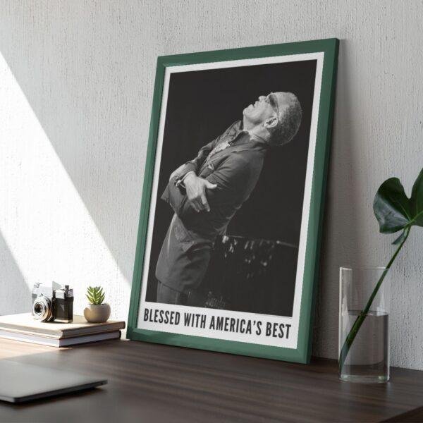 Ray Charles Poster - 1970's soul music, Concert Poster, North Sea Jazz Festival 1983, Rhythm and Blues, Music Legend, Gift for Musicians