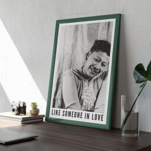 Ella Fitzgerald Jazz Music Poster - 1940s Female Jazz Vocalist Portrait, Classic Music Legend Print, First Lady of Song Decor