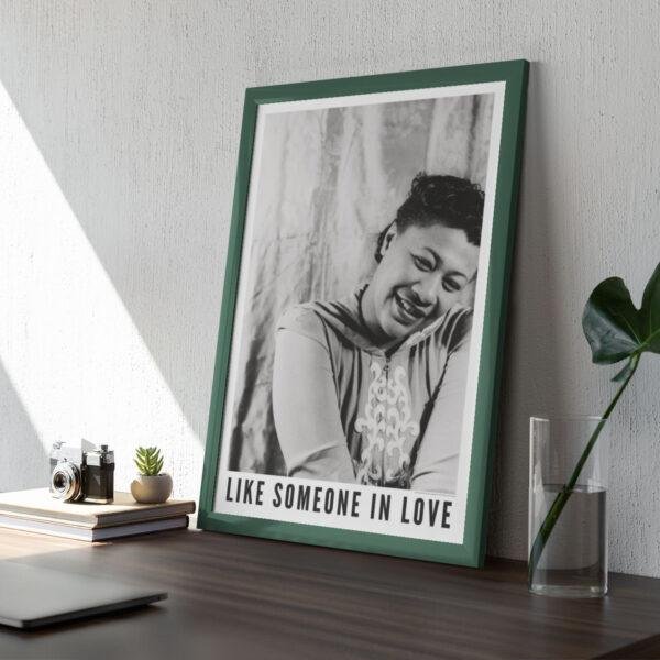 Ella Fitzgerald Jazz Music Poster - 1940s Female Jazz Vocalist Portrait, Classic Music Legend Print, First Lady of Song Decor