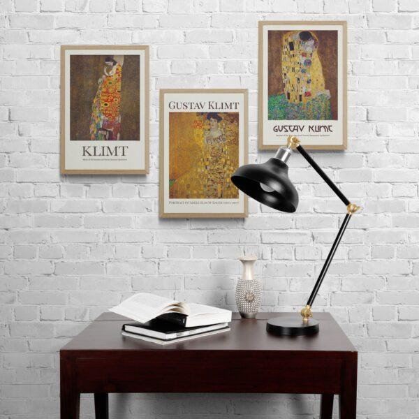 Gustav Klimt Art Nouveau Set: 3 Masterpiece Prints | Famous Artist Prints