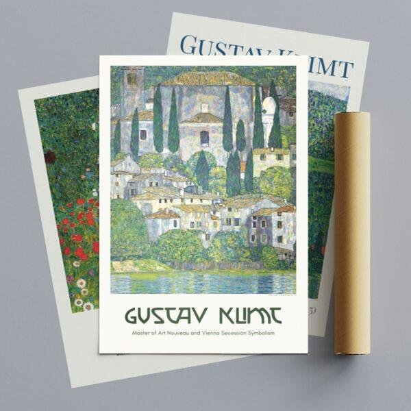Gustav Klimt Art Nouveau Set: 3 Masterpiece Prints | Famous Artist Prints