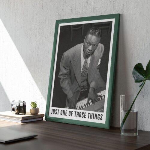 Nat King Cole Jazz Poster: A Unique Music Gift | Ideal for Elevating Your Living Room Decor
