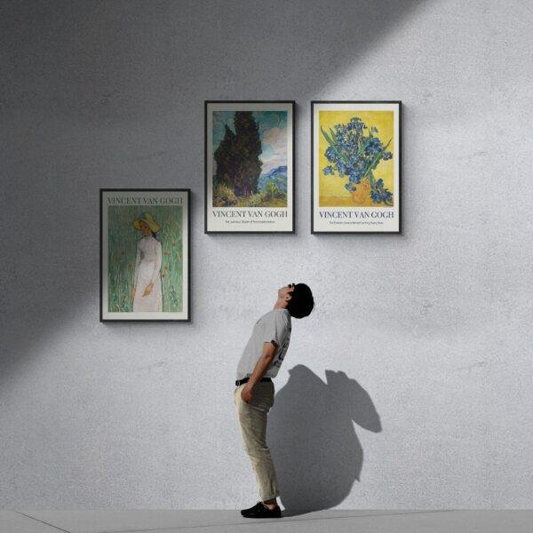 Vincent Van Gogh Post-Impressionist Set: 3 Masterpiece Prints | Famous Artist Prints
