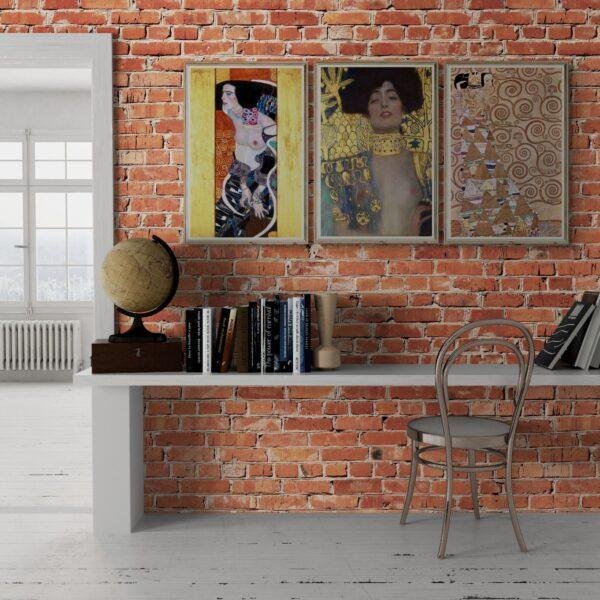 Gustav Klimt Art Nouveau Set: 3 Masterpiece Prints | Famous Artist Prints