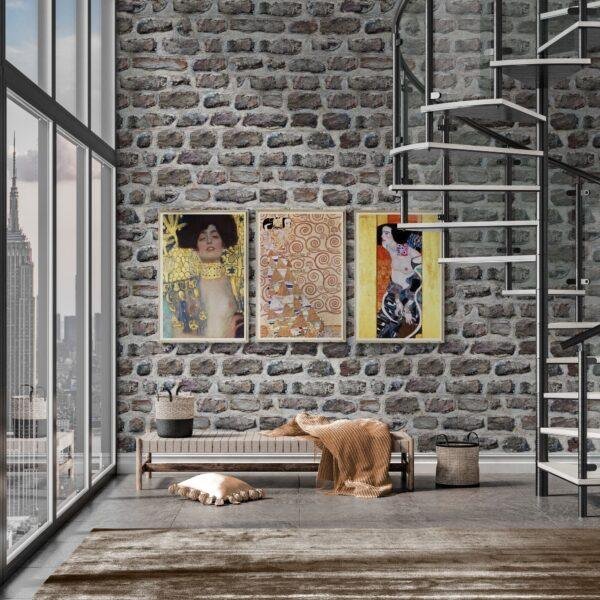 Gustav Klimt Art Nouveau Set: 3 Masterpiece Prints | Famous Artist Prints