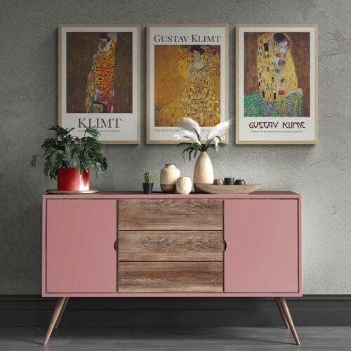 Gustav Klimt Art Nouveau Set: 3 Masterpiece Prints | Famous Artist Prints