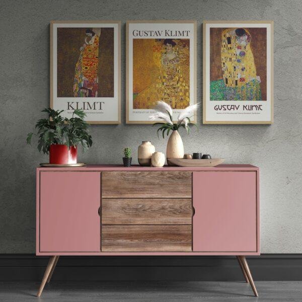 Gustav Klimt Art Nouveau Set: 3 Masterpiece Prints | Famous Artist Prints