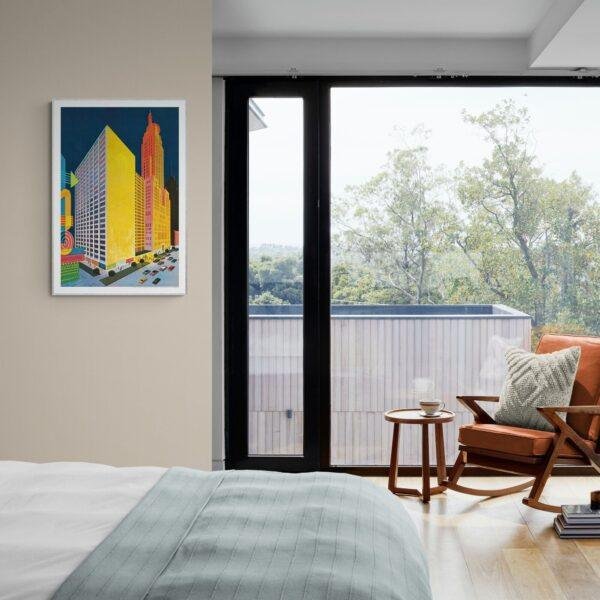 Vintage Chicago Wall Art | Aesthetic Sheraton-Chicago Hotel Poster for Office & Living Room Decor