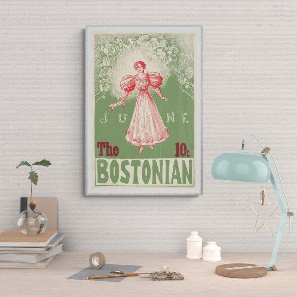 The Bostonian Art Poster | Classic Victorian Wall Decor | Charming Vintage Wall Art