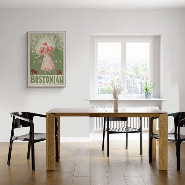 The Bostonian Art Poster | Classic Victorian Wall Decor | Charming Vintage Wall Art
