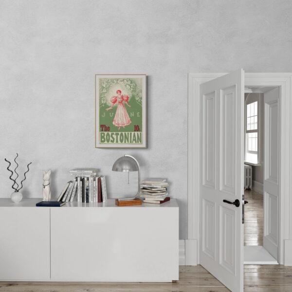 The Bostonian Art Poster | Classic Victorian Wall Decor | Charming Vintage Wall Art