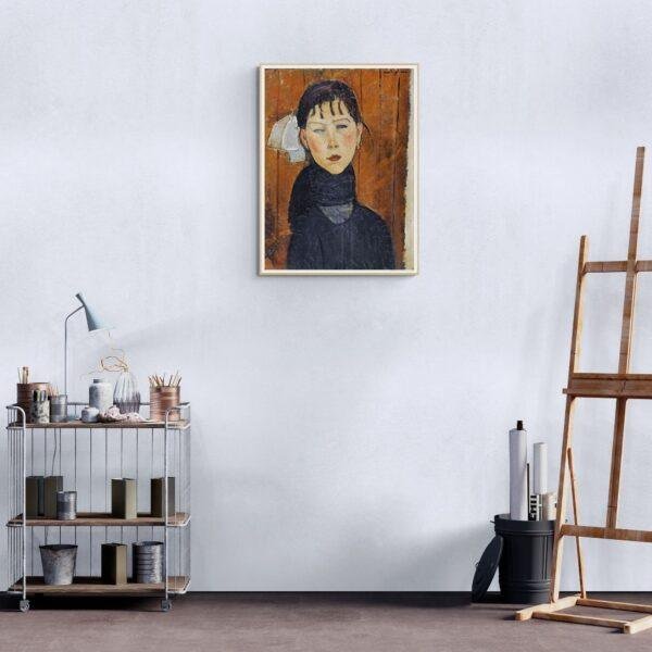Amedeo Modigliani: Marie | Contemporary Portrait Painting, Elegant Modigliani Print for Your Modern Wall Decor
