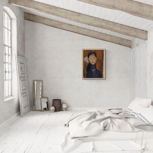 Amedeo Modigliani: Marie | Contemporary Portrait Painting, Elegant Modigliani Print for Your Modern Wall Decor