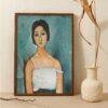 Amedeo Modigliani: Christina | Contemporary Portrait Painting, Elegant Modigliani Print for Your Modern Wall Decor