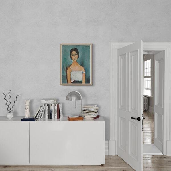Amedeo Modigliani: Christina | Contemporary Portrait Painting, Elegant Modigliani Print for Your Modern Wall Decor