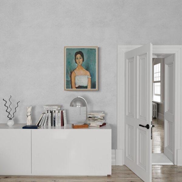 Amedeo Modigliani: Christina | Contemporary Portrait Painting, Elegant Modigliani Print for Your Modern Wall Decor