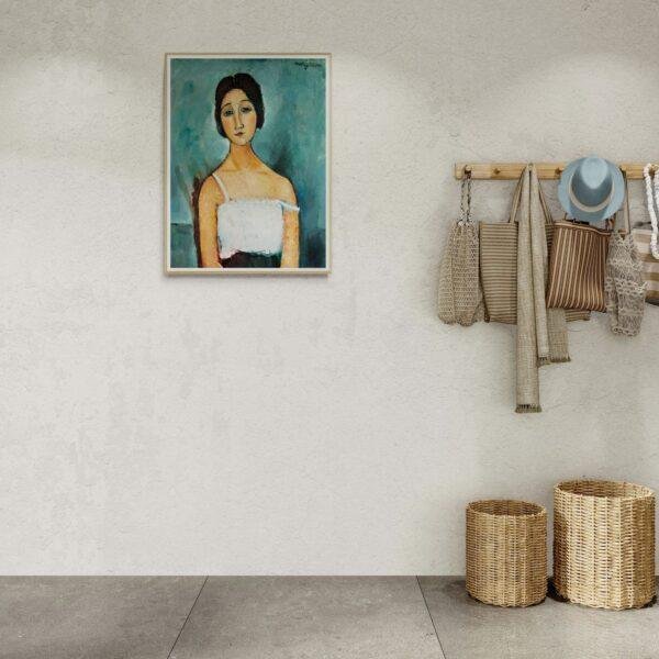 Amedeo Modigliani: Christina | Contemporary Portrait Painting, Elegant Modigliani Print for Your Modern Wall Decor