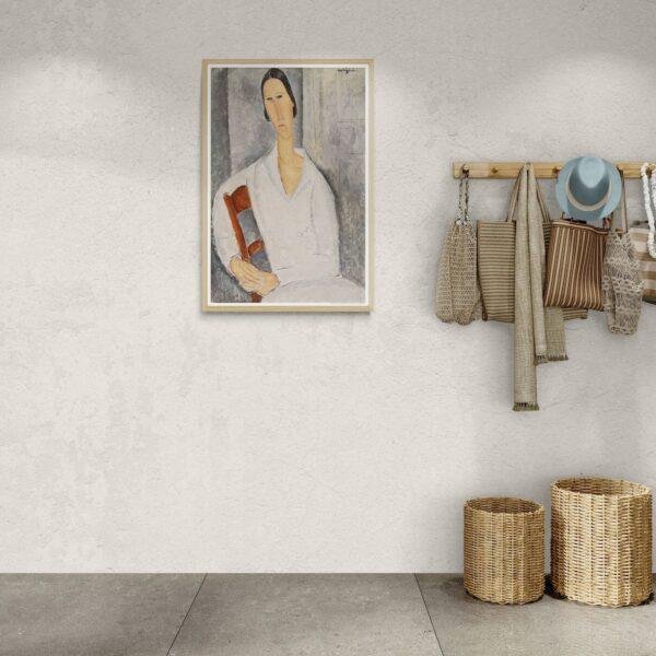 Amedeo Modigliani: Hanka Zborowska | Contemporary Portrait Painting, Elegant Modigliani Print for Your Modern Wall Decor