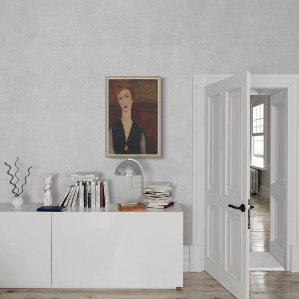 Amedeo Modigliani: Portrait de femme | Contemporary Portrait Painting, Elegant Modigliani Print for Your Modern Wall Decor