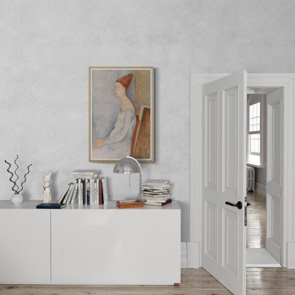 Amedeo Modigliani: Jeanne Hébuterne | Contemporary Portrait Painting, Elegant Modigliani Print for Your Modern Wall Decor