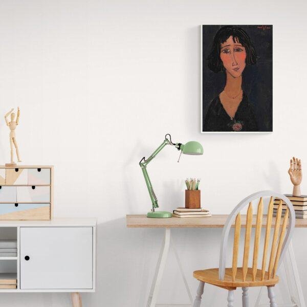 Amedeo Modigliani: Margherita | Contemporary Portrait Painting, Elegant Modigliani Print for Your Modern Wall Decor
