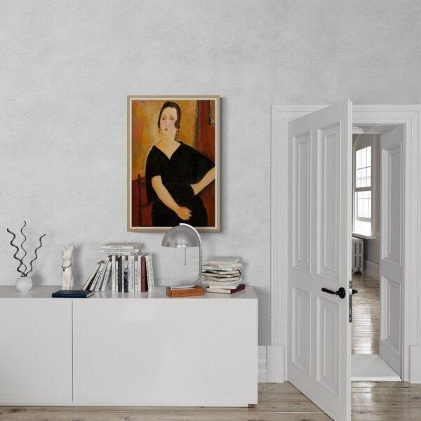 Amedeo Modigliani: Madame Amédée | Contemporary Portrait Painting, Elegant Modigliani Print for Your Modern Wall Decor