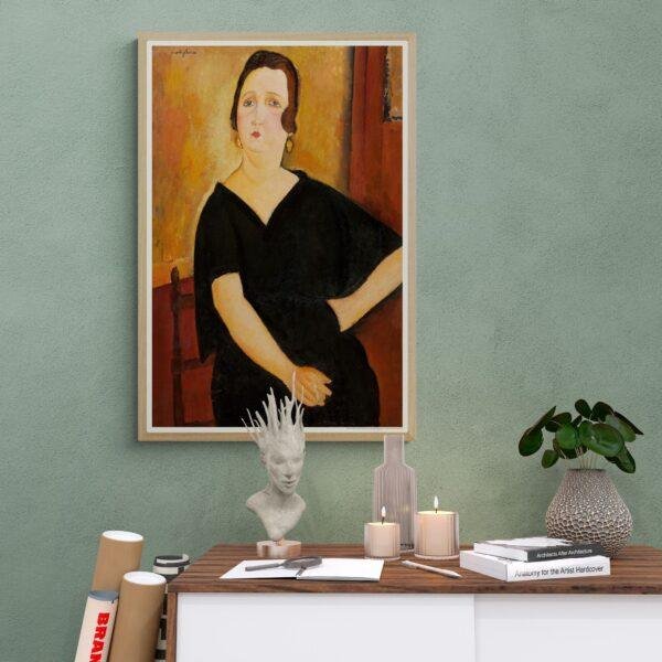 Amedeo Modigliani: Madame Amédée | Contemporary Portrait Painting, Elegant Modigliani Print for Your Modern Wall Decor