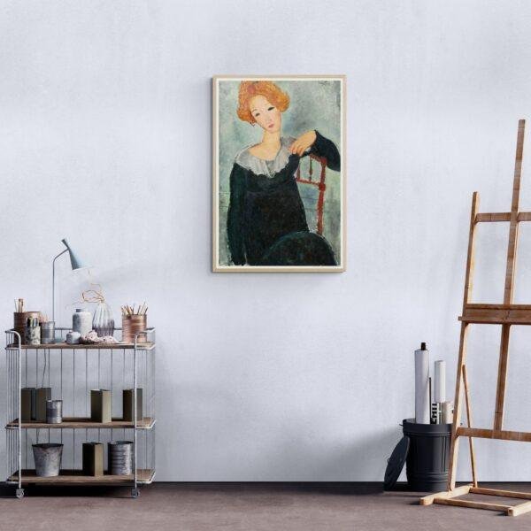 Modigliani Woman with Red Hair Print: Modern Portrait Art