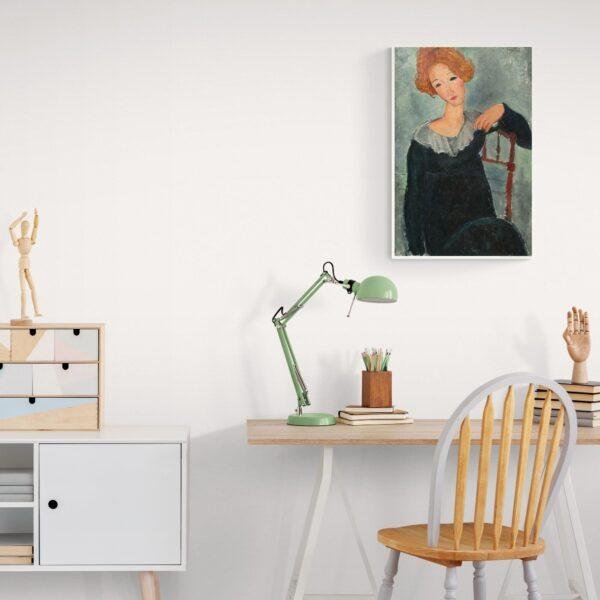 Modigliani Woman with Red Hair Print: Modern Portrait Art