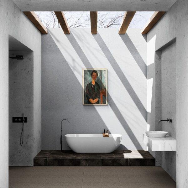 Amedeo Modigliani: Chaim Soutine | Contemporary Portrait Painting, Elegant Modigliani Print for Your Modern Wall Decor