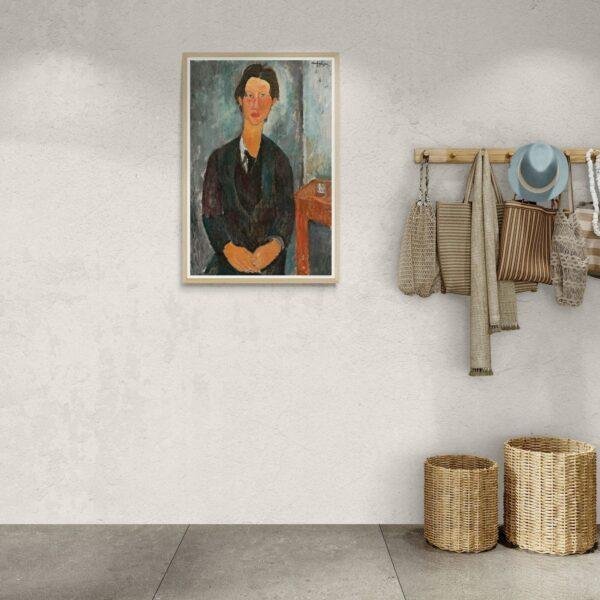 Amedeo Modigliani: Chaim Soutine | Contemporary Portrait Painting, Elegant Modigliani Print for Your Modern Wall Decor