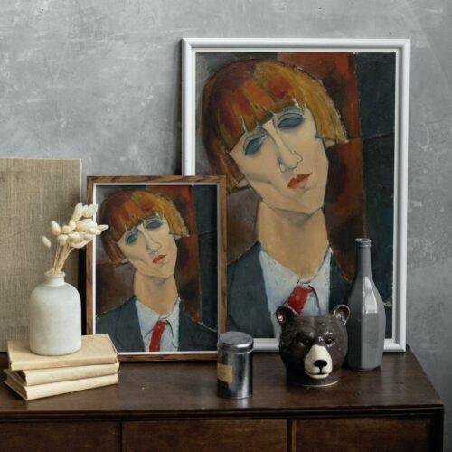 Amedeo Modigliani: Madame Kisling | Contemporary Portrait Painting, Elegant Modigliani Print for Your Modern Wall Decor