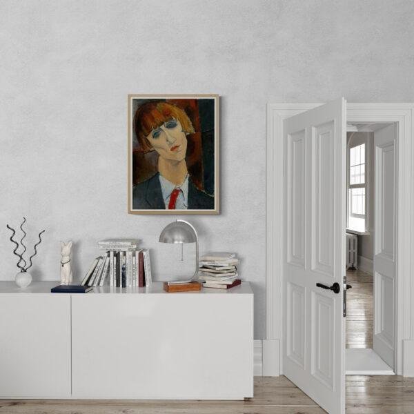 Amedeo Modigliani: Madame Kisling | Contemporary Portrait Painting, Elegant Modigliani Print for Your Modern Wall Decor