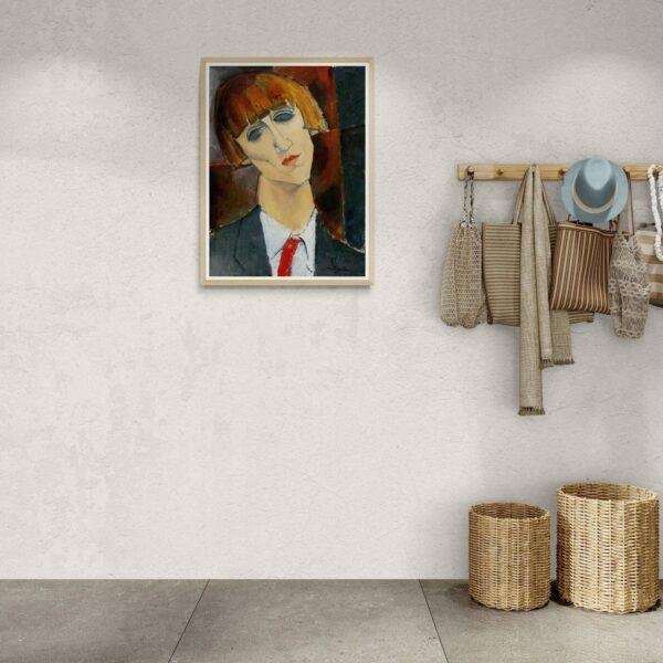 Amedeo Modigliani: Madame Kisling | Contemporary Portrait Painting, Elegant Modigliani Print for Your Modern Wall Decor